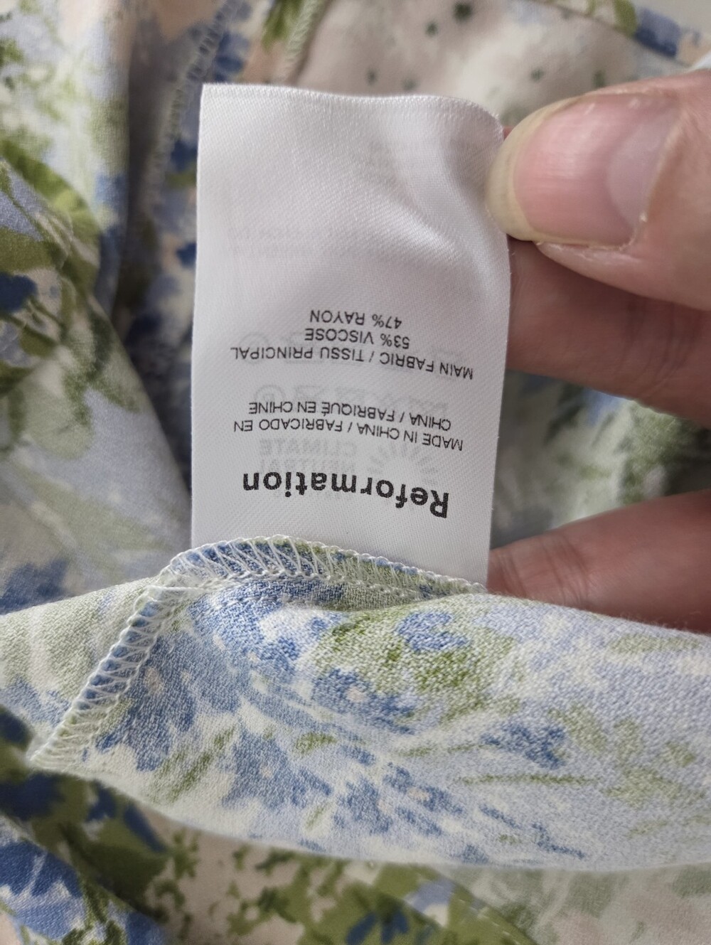 Reformation Georgica Floral Watercolor Fit and Flare Babydoll Mini Dress - Picture 12 of 15